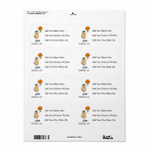 Basketbal Nut T-shirts en geschenken Etiket (Full Sheet)