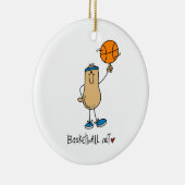 Basketbal Nut T-shirts en geschenken Keramisch Ornament (Rechts)