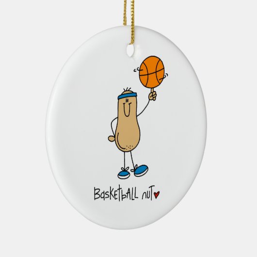 Basketbal Nut T-shirts en geschenken Keramisch Ornament (Rechts)