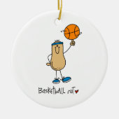 Basketbal Nut T-shirts en geschenken Keramisch Ornament (Voorkant)