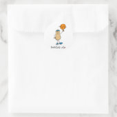 Basketbal Nut T-shirts en geschenken Ronde Sticker (Tas)