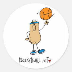 Basketbal Nut T-shirts en geschenken Ronde Sticker
