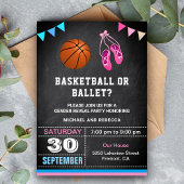 Basketbal of Ballet Gender Reveal Party Kaart
