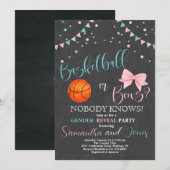 Basketbal of Bows Geslacht Onthullen Partij Kaart (Voorkant / Achterkant)