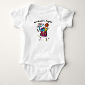 Basketbal Olifant Slam Dunk Romper (Voorkant)