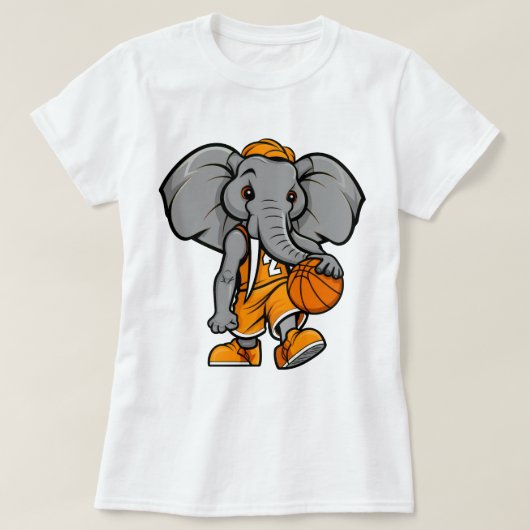Basketbal Olifant T-shirt (Design voorkant)