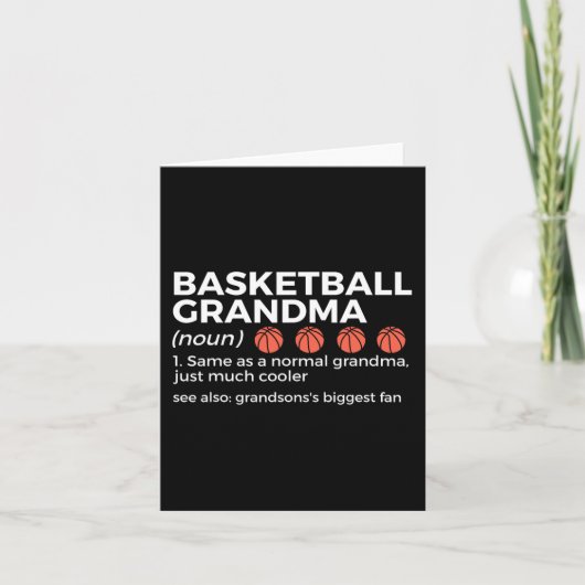 Basketbal Oma Definitie Kleinzoon's grootste f Kaart (Voorkant)