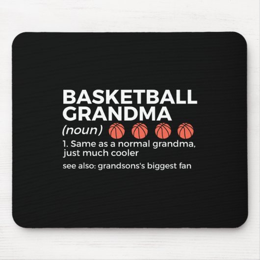 Basketbal Oma Definitie Kleinzoon's grootste f Muismat (Voorkant)