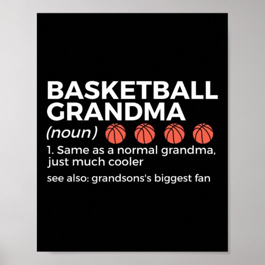 Basketbal Oma Definitie Kleinzoon's grootste f Poster (Voorkant)