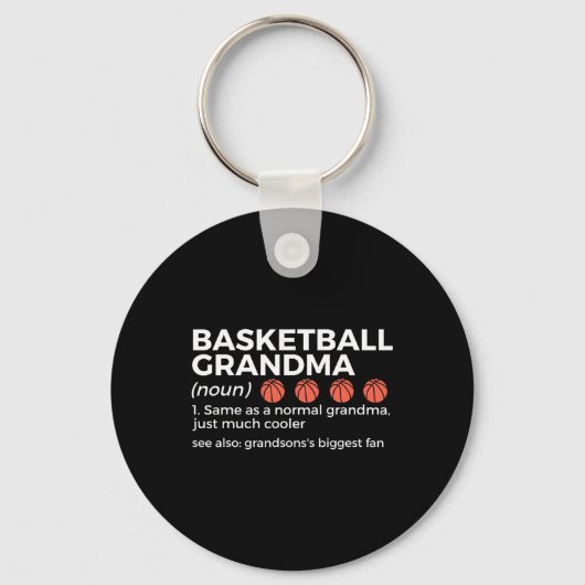 Basketbal Oma Definitie Kleinzoon's grootste f Sleutelhanger (Voorkant)