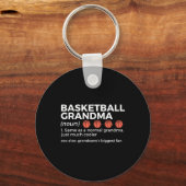 Basketbal Oma Definitie Kleinzoon's grootste f Sleutelhanger (Voorkant)