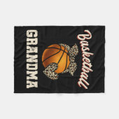 Basketbal Oma Leopard Basketbal Speler Fleece Deken (Voorkant (Horizontaal))