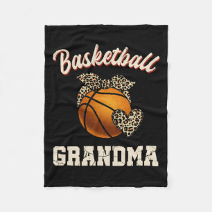 Basketbal Oma Leopard Basketbal Speler Fleece Deken