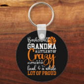 Basketbal Oma Trots Grootmoeder Van Een Basketbal Sleutelhanger (Voorkant)