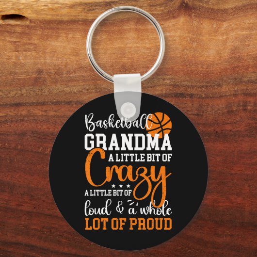 Basketbal Oma Trots Grootmoeder Van Een Basketbal Sleutelhanger (Voorkant)