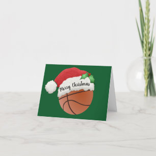 Basketbal ontwerp kerstkaart kaart