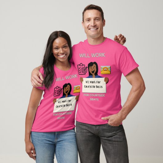 Basketbal ontwerp zal werken voor Courtside Seats T-shirt (Unisex)