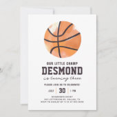 Basketbal Onze Kleine Champ Verjaardag Uitnodiging (Voorkant)