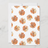 Basketbal Onze Kleine Champ Verjaardag Uitnodiging (Achterkant)