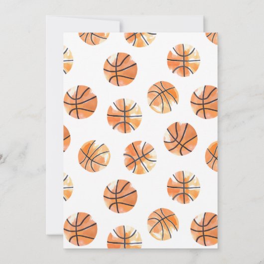 Basketbal Onze Kleine Champ Verjaardag Uitnodiging (Achterkant)