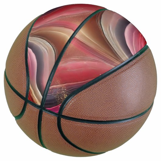 Basketbal op maat met Abstracte kunst (Schuin)
