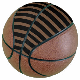 Basketbal op ware grootte met brede streep voor bi