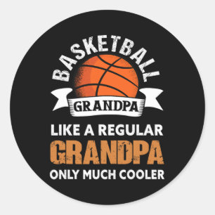 Basketbal Opa - Leuke Basketbal Opa Ronde Sticker