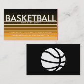 basketbal oranje staal visitekaartje (Voorkant / Achterkant)