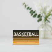 basketbal oranje staal visitekaartje (Staand voorkant)