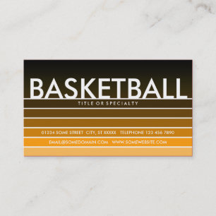 basketbal oranje staal visitekaartje