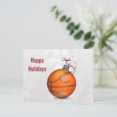 Basketbal ornament Holiday Cards Feestdagenkaart (Staand voorkant)