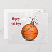 Basketbal ornament Holiday Cards Feestdagenkaart (Voorkant / Achterkant)
