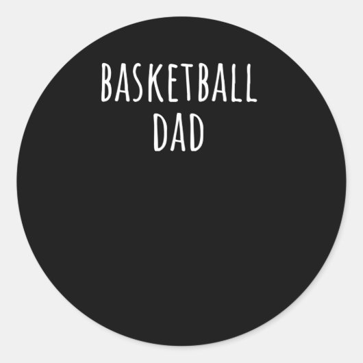 Basketbal pa 5 ronde sticker (Voorkant)