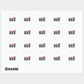 Basketbal pa 6 ronde sticker (Vel)