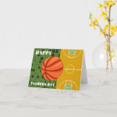 Basketbal pa Happy Vaderdag Kaart (Gele Bloem)