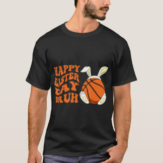 Basketbal Paashaas Bunny Happy Paasdag Br T-shirt