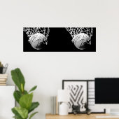 Basketbal Panoramisch Poster (Thuiskantoor)