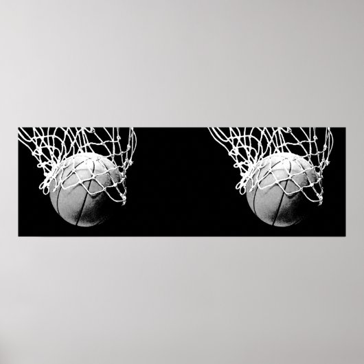 Basketbal Panoramisch Poster (Voorkant)