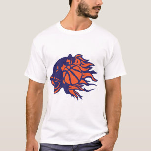 basketbal panthere vlamme logo van een dier 30 t-shirt