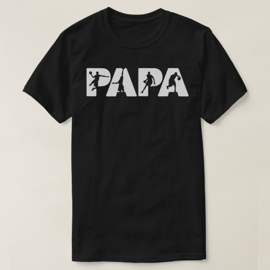 Basketbal Papa Grappig Papa Basketbal Vader T-shirt (Design voorkant)