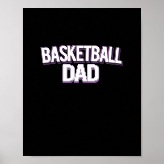 Basketbal Papa - Grappige papa Poster (Voorkant)