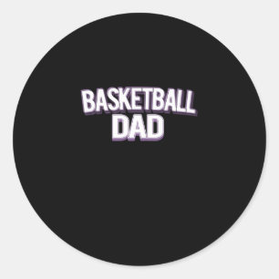 Basketbal Papa - Grappige papa Ronde Sticker