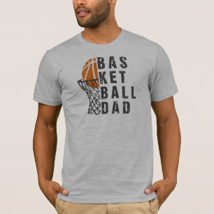 Basketbal Papa Retro Tekst Ontwerp T-shirt