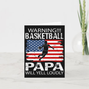 Basketbal Papa Schreeuw Grappige Basketbal Papa Kaart