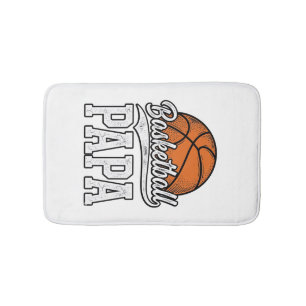 Basketbal Papa Vintage Gravure Shirt Ontwerp_1 Badmat