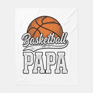 Basketbal Papa Vintage Gravure Shirt Ontwerp_1 Fleece Deken