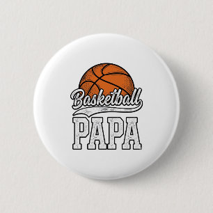 Basketbal Papa Vintage Gravure Shirt Ontwerp_1 Ronde Button 5,7 Cm