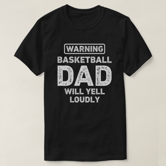 Basketbal Papa zal grappige basketbal papa roepen T-shirt (Design voorkant)