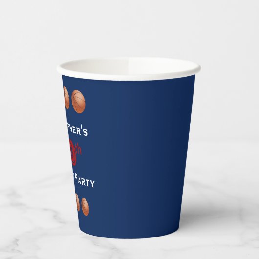 Basketbal Paper Cups, 60ste verjaardag Party Paper Papieren Bekers (Links)