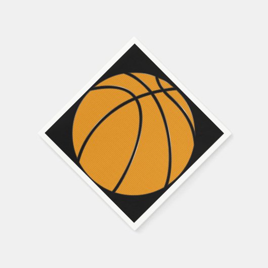 Basketbal papier Cocktail servetten (Hoek)